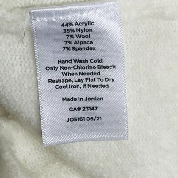 NEW Talbots Cardigan M Alpaca Wool Blend Ivory Jewel Button Pockets NWT - Picture 8 of 8